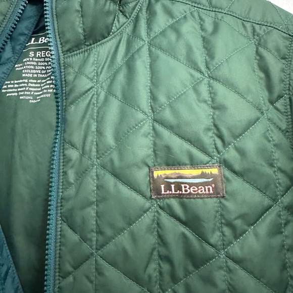 LLBean Pullover micro puff jacket, Size: S, color: green - Picture 3 of 4